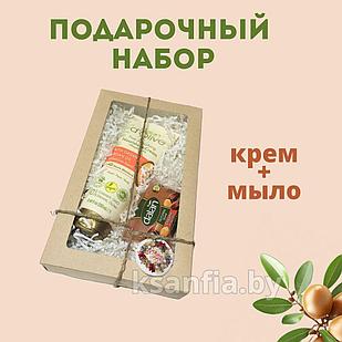 Подарочный набор крем (250мл.)и мыло(100гр.) с маслом арганы.Питание и увлажнение.