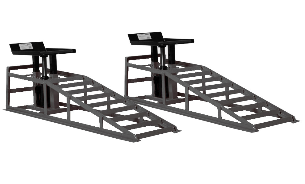 KraftWell KRWCR2 Гидравлическая заездная рампа, г/п 2000 кг, 2 шт.