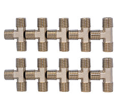 KraftWell KRW-TT12M3-10 Тройник резьбовой Т-образный M1/2" - M1/2" - M1/2", 10 шт