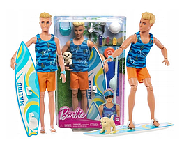 Кукла Barbie Кен с доской для серфинга HPT50