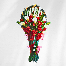 Корзина ритуальная Кобра h- 145 см Красный бутон