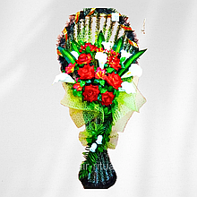 Корзина ритуальная Кобра h- 145 см Кобра красная роза