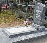 Памятник  бетонный одиночный Парус искусственный мрамор Узда, фото 3