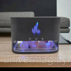 Аромадиффузор - ночникс эффектом камина Aroma Diffuser Touch Panel Version (4 вида подсветки, камни из