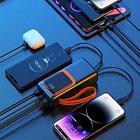 Внешний аккумулятор VDENMENV DP32 50000mAh (с кабелем iP+Type-C) цвет: черный