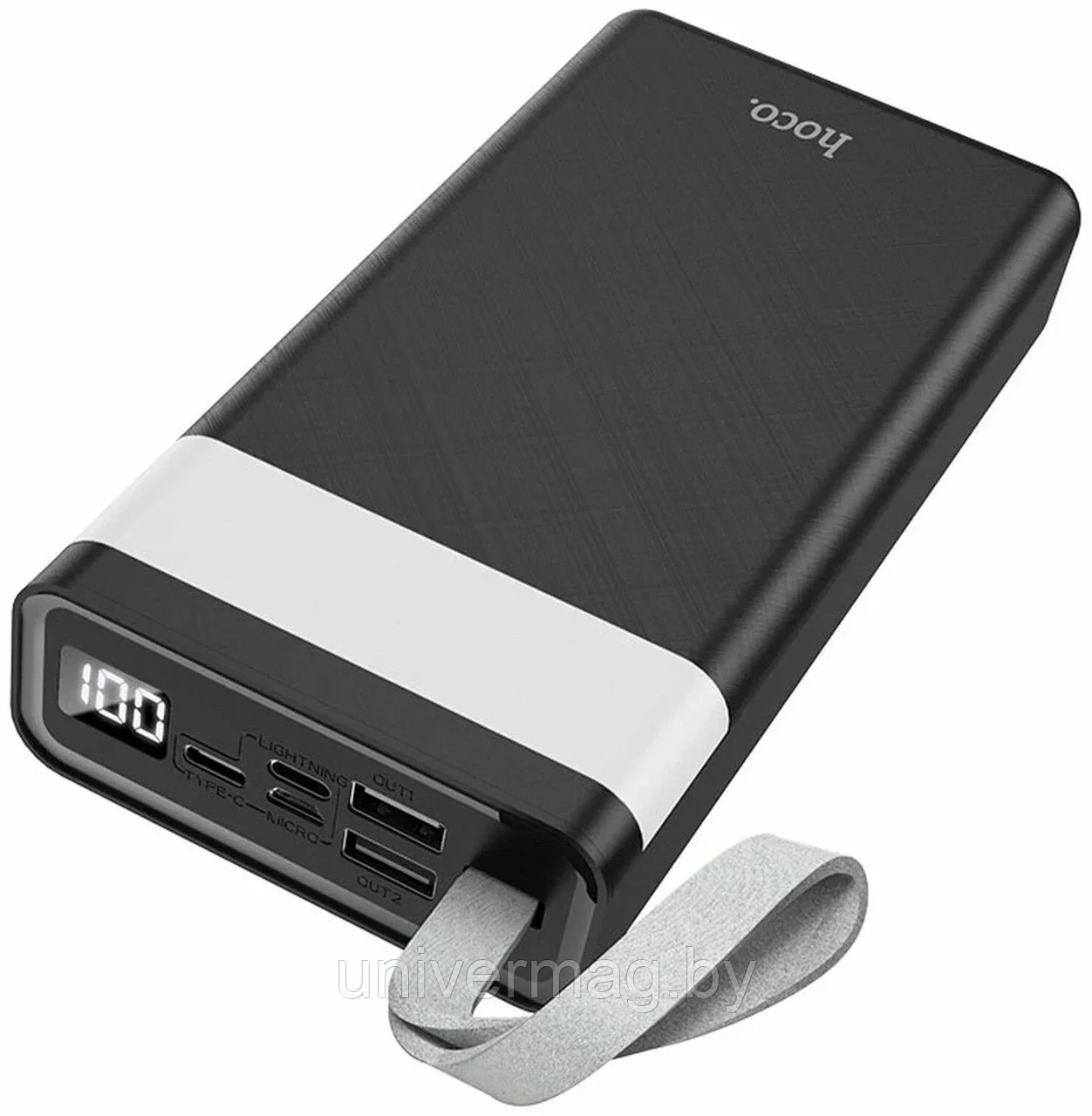 Внешний аккумулятор Hoco J73, 30000mAh, цвет: черный - фото 1 - id-p234779093