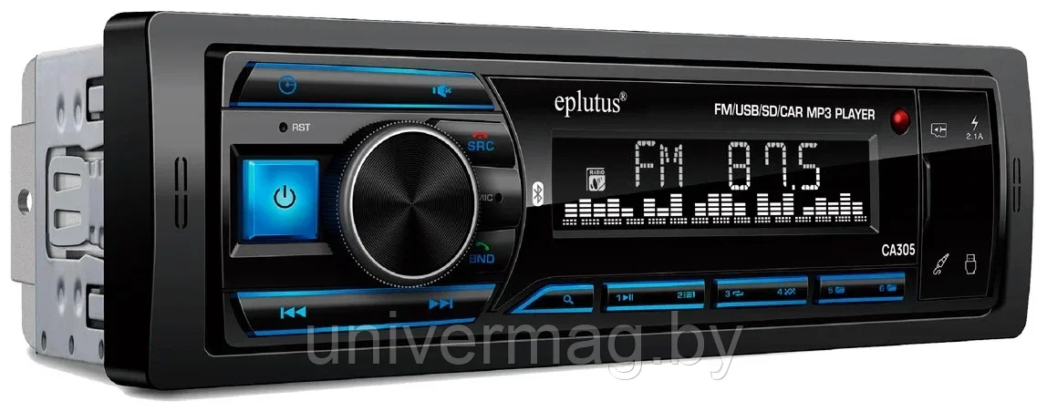 Автомагнитола с пультом Eplutus CA305 45Wx4, 2xUSB, AUX, Bluetooth 5.0