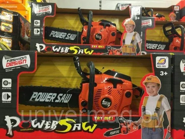 Детская бензопила Power Saw со звуковыми и световыми эффектами, 193C