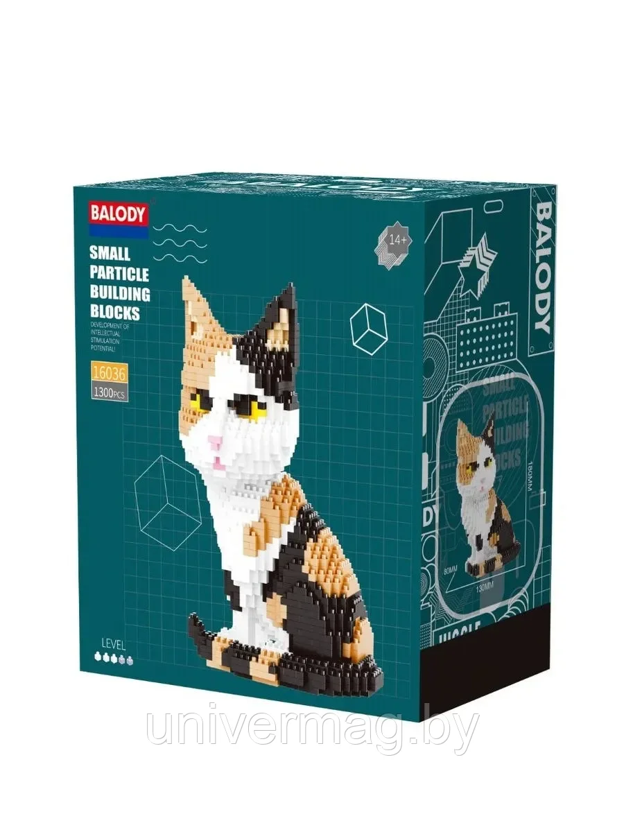 Конструктор 3D из миниблоков "Персидская Кошка"