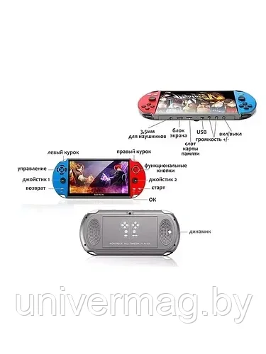 Игровая портативная консоль X7 Game Console; Игровая приставка; 4.7 дюйма - фото 2 - id-p234778546