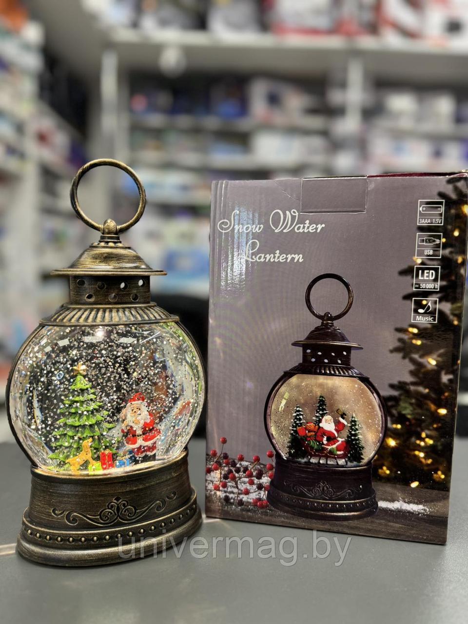 Новогодний ночник / светильник Snow Water Lantern WDL-2103