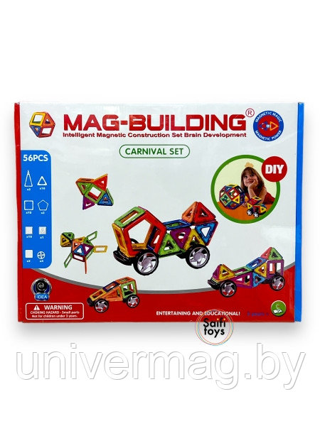 Магнитный конструктор Mag Building, 56 деталей