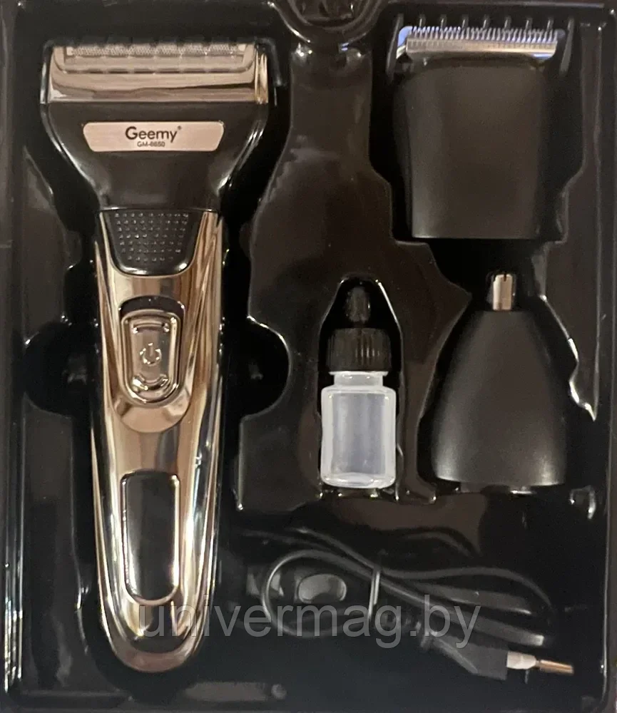 Бритва-триммер Geemy GM-6650 (бритва, машинка, триммер) - фото 3 - id-p234778787