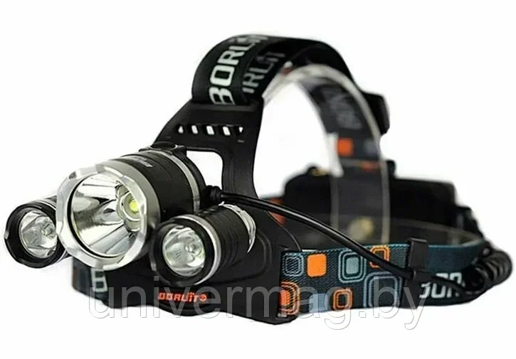 Налобный аккумуляторный светодиодный фонарь RJ-3000 4 режима