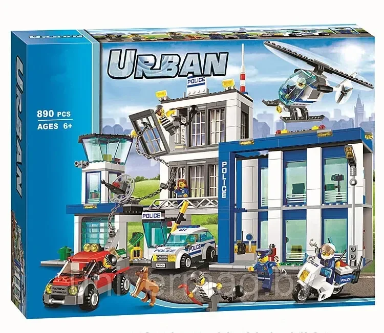 10424 Конструктор Bela Urban "Большой полицейский участок" 890 деталей, аналог Lego City 60047
