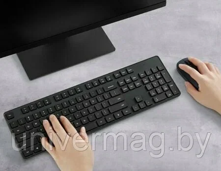 Клавиатура и мышь Xiaomi Mi Wireless Keyboard and Mouse Combo ENG WXJS01YM Black Русские буквы