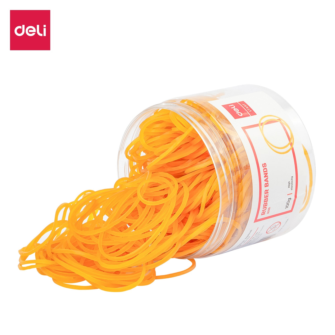 Резинки банковские DELI CLASIC, желтые, 100 г, d=40 мм, 2мм (Цена с НДС)