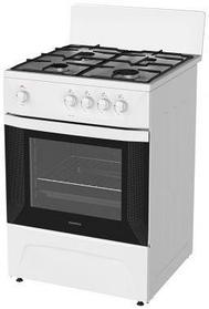 Газовая плита Darina C 1001 W, газовая духовка, без крышки, сталь, белый и черный