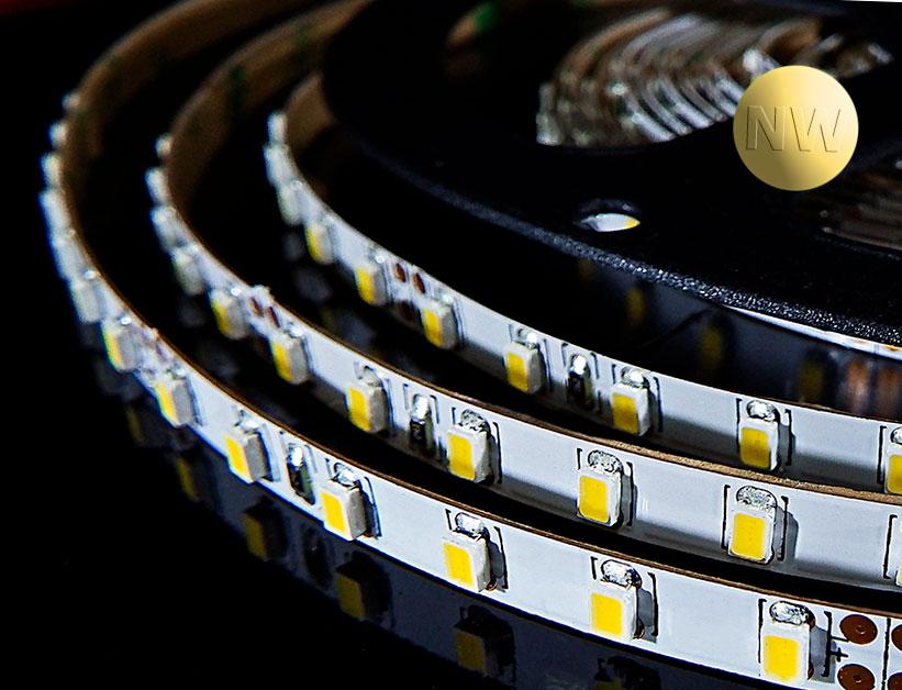 Светодиодная лента SMD 2835 120LED 9,6W 12V IP20(33) 5мм белый дневной