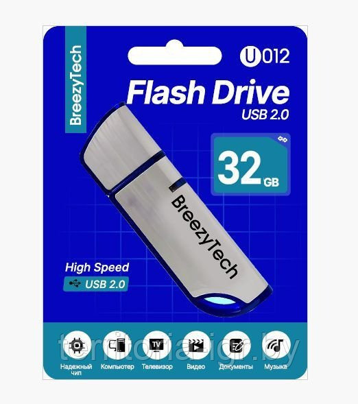 USB флэш-диск 32Gb U012 синий BreezyTech