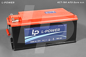 6СТ-190 АПЗ Euro п.п. Аккумулятор "L-POWER" +справа болт