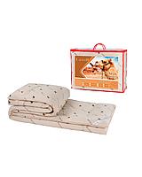 Одеяло 2 сп (172х205) Верблюжья шерсть 300 г/м2 (100&#37; х/б тик, сумка)