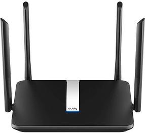 Wi-Fi роутер CUDY X6, AX1800, черный
