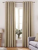 Готовый комплект штор из рогожки 02. Светлый песок