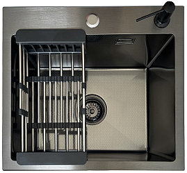 Мойка кухонная Blantek LS-5044B Nano black