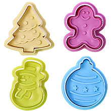 Набор плунжеров "Новогодние игрушки" 4,5 см, 4шт