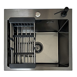Мойка кухонная Blantek LS-5044HN Honeycomb Nano black