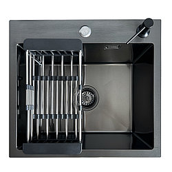 Мойка кухонная Blantek LS-5848B Nano black