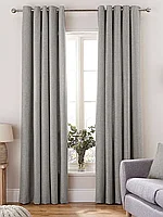 Готовый комплект штор из рогожки М28.Средне-серый