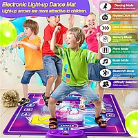 Танцевальный коврик с 4 игровыми режимами для детей 4-8 лет, Беспроводной Bluetooth 208-1 90*90 см