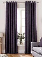 Готовый комплект штор из рогожки 11. Фиолетовый