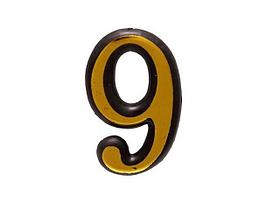 Цифра дверная АЛЛЮР БОЛЬШАЯ пластик "9" золото