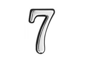 Цифра дверная АЛЛЮР пластик "7" хром