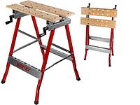 Верстак складной WORTEX WB 1060 в кор. БАМБУК, 605x640x800 мм, регулировка столешницы (нагрузка до 1