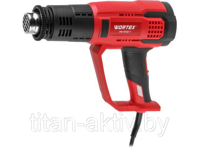 Термовоздуходувка WORTEX HG 6122 T в кор. + набор сопл 2000 Вт, 3 режима., 60-600 °С (ступенчатая. р