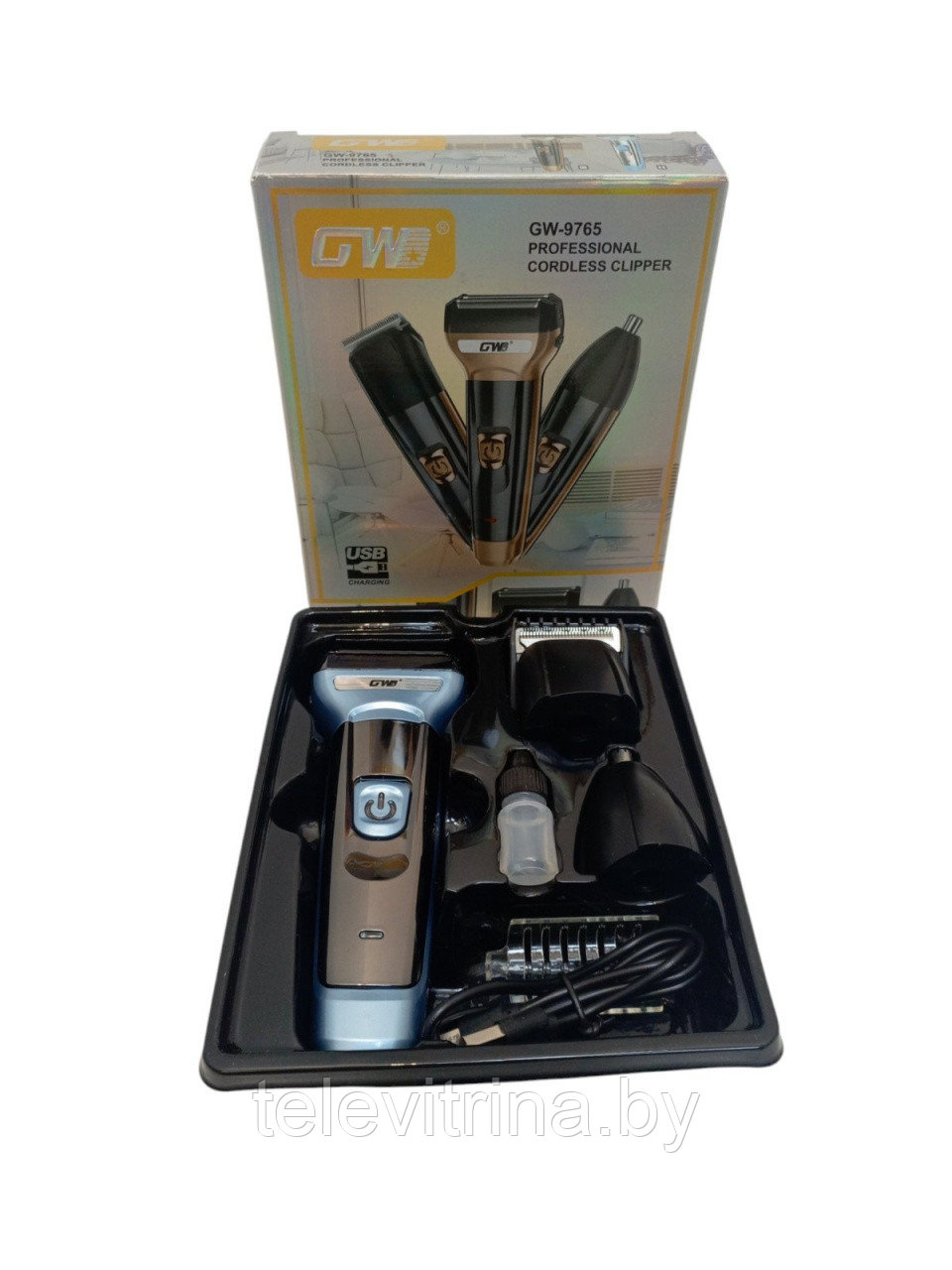 Бритва мужская аккумуляторная 3 в 1 GW-9904