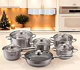 Набор посуды из нержавеющей стали 12 пр. KELLI KL-4101, фото 2