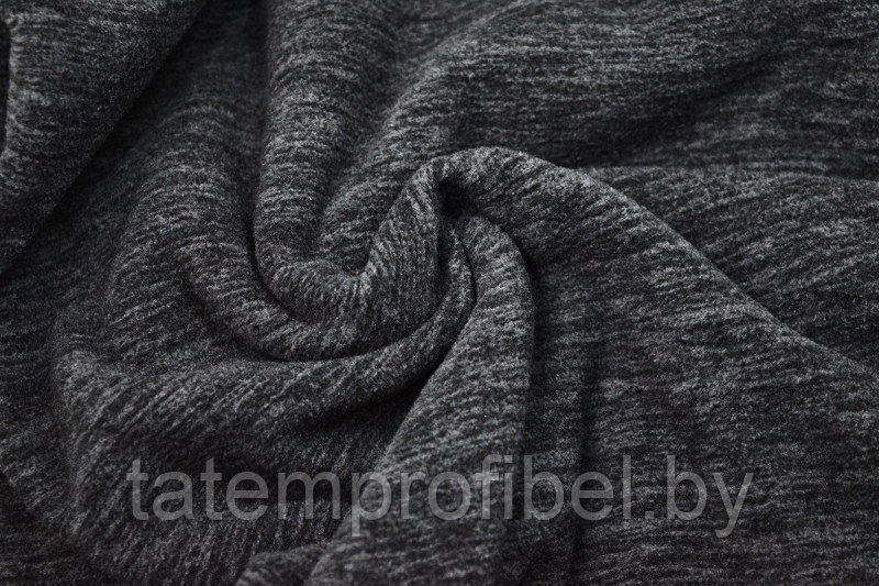 Флис меланж (катионик) 240 гр/м2, 100% пэ, шир. 180 см, темно-серый