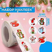 Набор наклеек Новогодние угощения 3,8х3,8 см (10 шт)