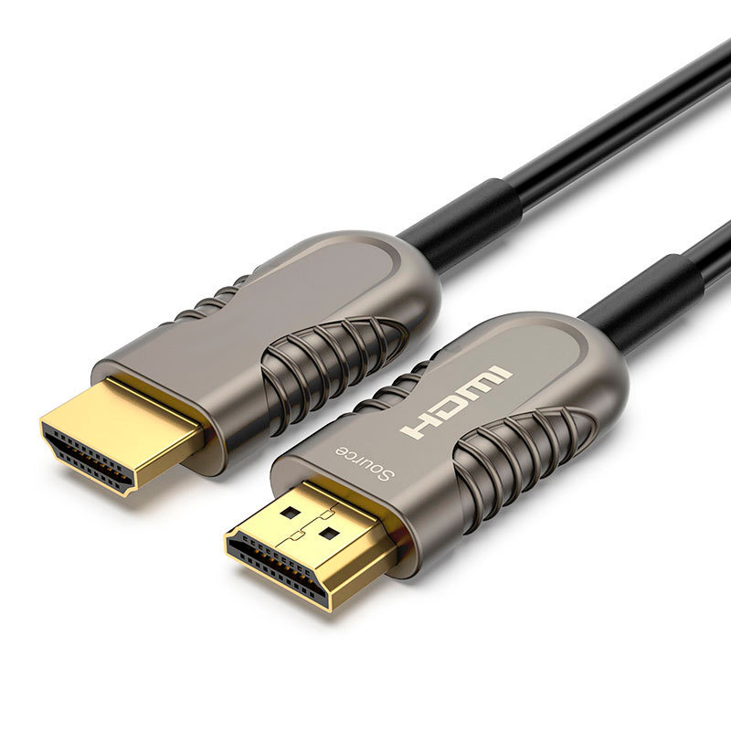 Кабель HDMI v2.0 Optical UltraHD 4K 60Гц, поддержка HDR, ARC, 18 Гбит/с, 100 метров, черный 556965