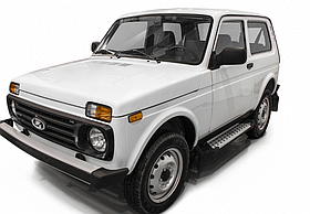 Порог-площадка "Bmw-Style" на  Lada Нива 4x4 1993-/ Lada Niva Legend, 2021-