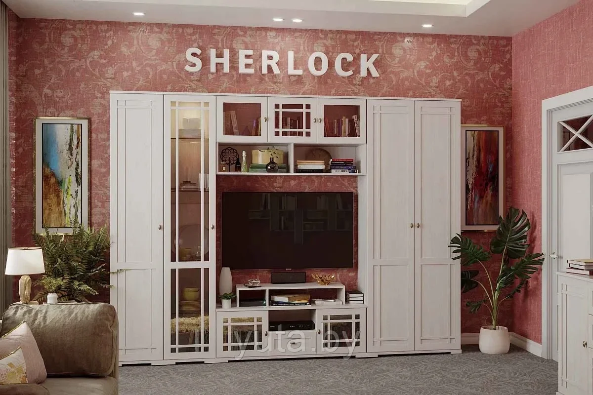 Глазовская мебельная фабрика - Мебель в магазинах "Аксамит" Гостиная Sherlock Ясень Анкор Светлый (Комплект 2)