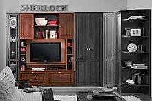 Глазовская мебельная фабрика - Мебель в магазинах "Аксамит" Sherlock 1 Шкаф МЦН орех шоколадный