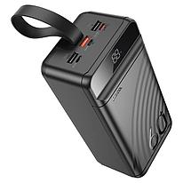 Внешний аккумулятор 60000mAh - Hoco J123C, 222Wh, 3xUSB(QC 22.5W, 10W, 10W)+Type-C(PD 20W), дисплей, фонарь