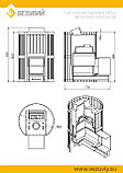 Чугунная печь для бани Везувий Ураган Ковка 22 (224), фото 3