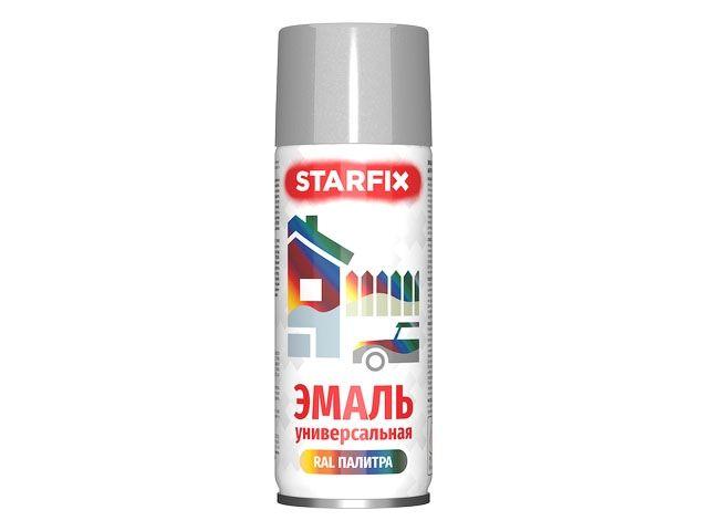Краска-эмаль серебряный хром STARFIX 520мл аэрозоль